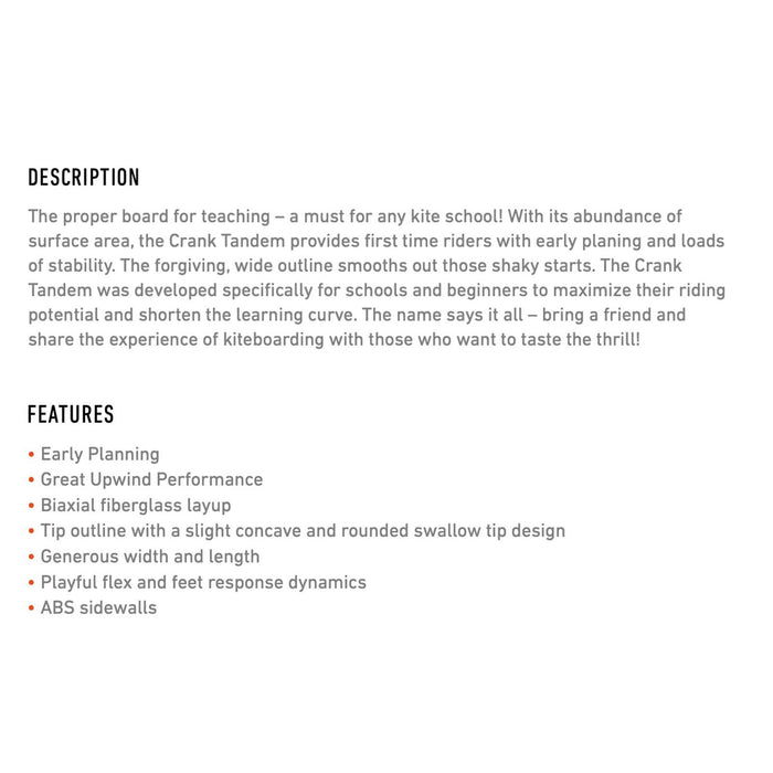 Kiteboard Twintip Crank Lte Y27 Tandem 148x47cm RRD 27CRT47