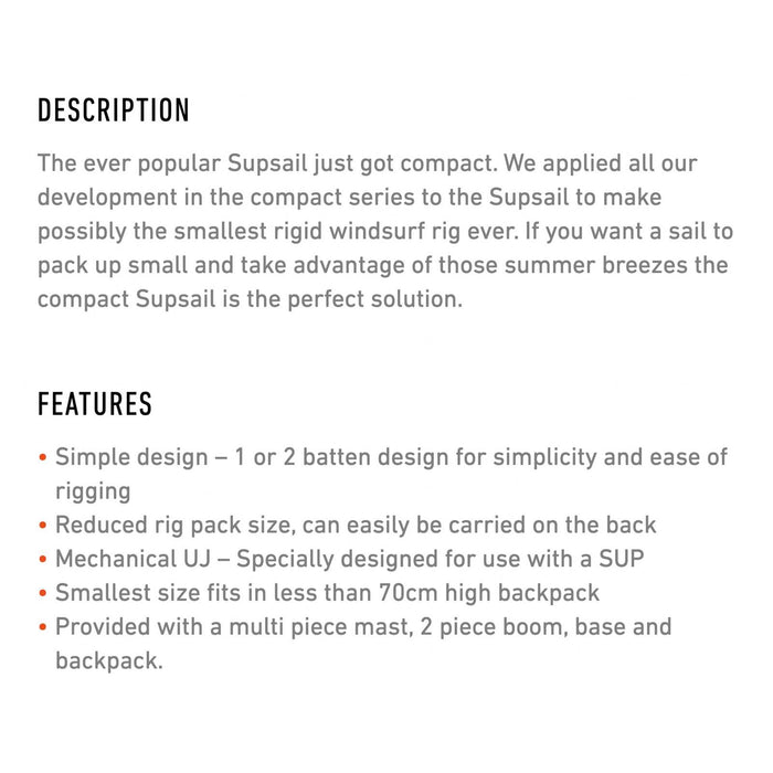 Windsurfing Kompakt SUP Segel Größe 5.5 RRD 27CSSR_H3_5_5