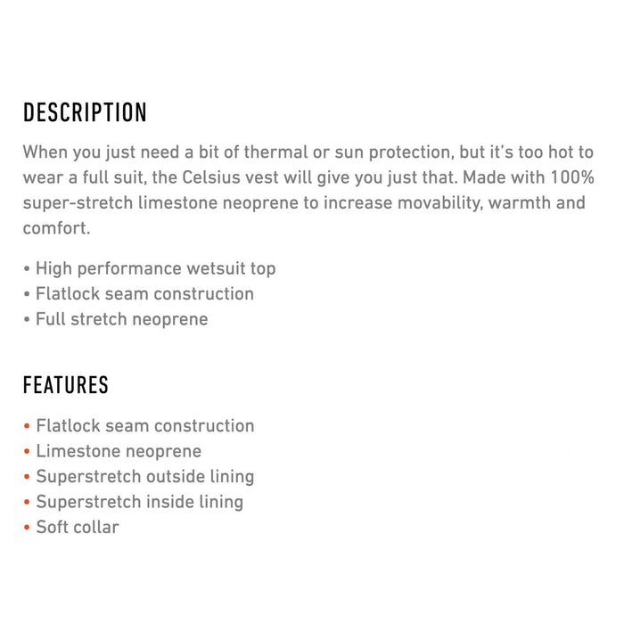 Wetsuit Vest Celsius Man 2-1 Grey Size XS RRD 27CSV21F_XS