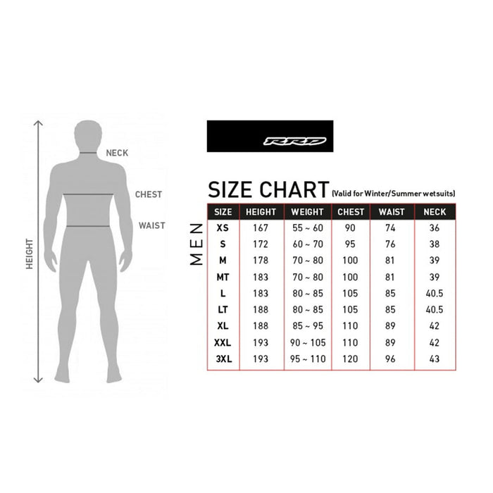 Full Wetsuit Fahrenheit Hooded Man Chest Zip 6-4 Size MT RRD 27FRCZ64H_MT