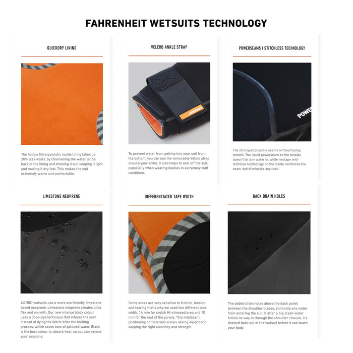 Full Wetsuit Fahrenheit Hooded Man Chest Zip 6-4 Size MT RRD 27FRCZ64H_MT