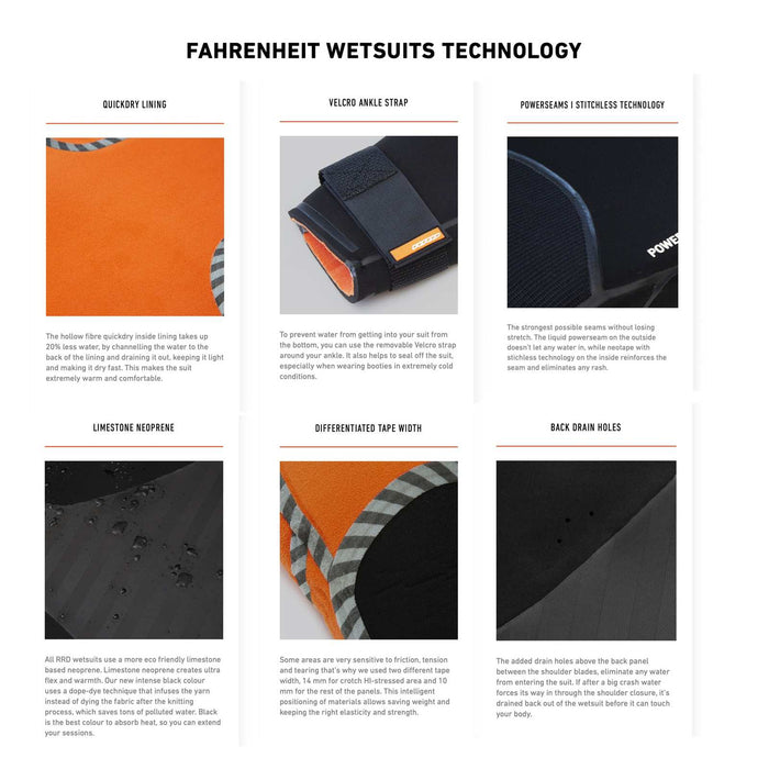 Full Wetsuit Fahrenheit Hooded Man Chest Zip 6-4 Size XXL RRD 27FRCZ64H_XXL