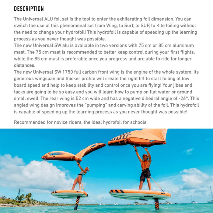 Hydrofoil Set Universeel Alu Y27 1750-75 RRD 27USWF175075S