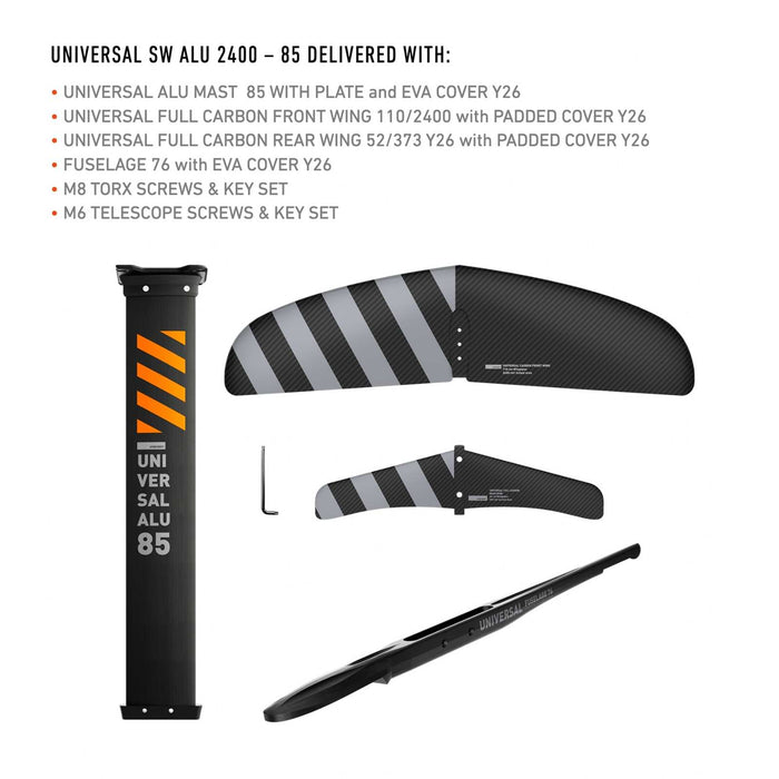 Hydrofoil Set Universeel Alu Y27 2400-85 RRD 27USWF240085S