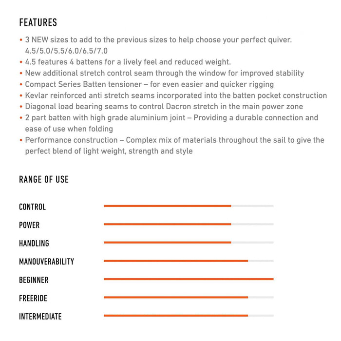 Windsurfsegel X-Tra Komplettes Rig Größe 6.0 RRD 27XSR_H3_6_0