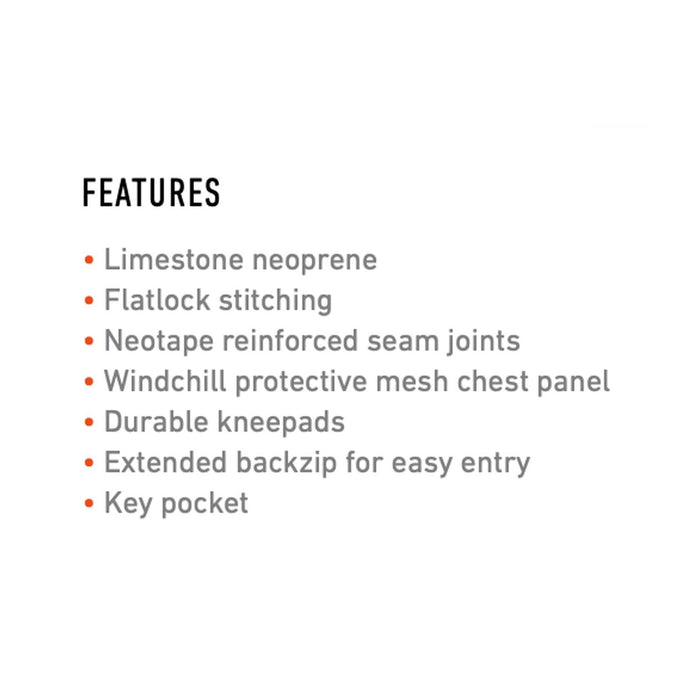 Full Wetsuit Zero Man Chest Zip 5-4-3 Black Size XXL RRD 27ZRCZ543_XXL