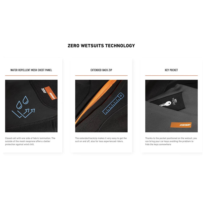 Krótka pianka Zero junior z zamkiem z tyłu 2-2 czarna 14 RRD 27ZRJBZ22S_07_14