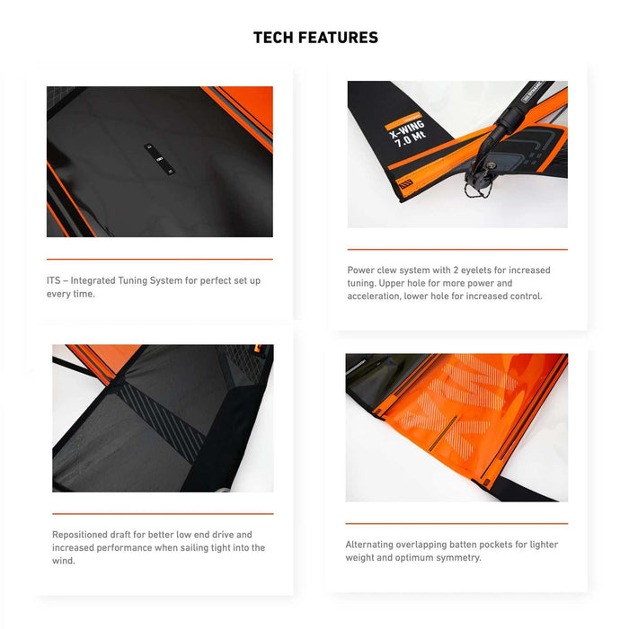 Windsurfing Sail X-Wing Black Y28 Size 8.4 RRD 28XW_BL_84