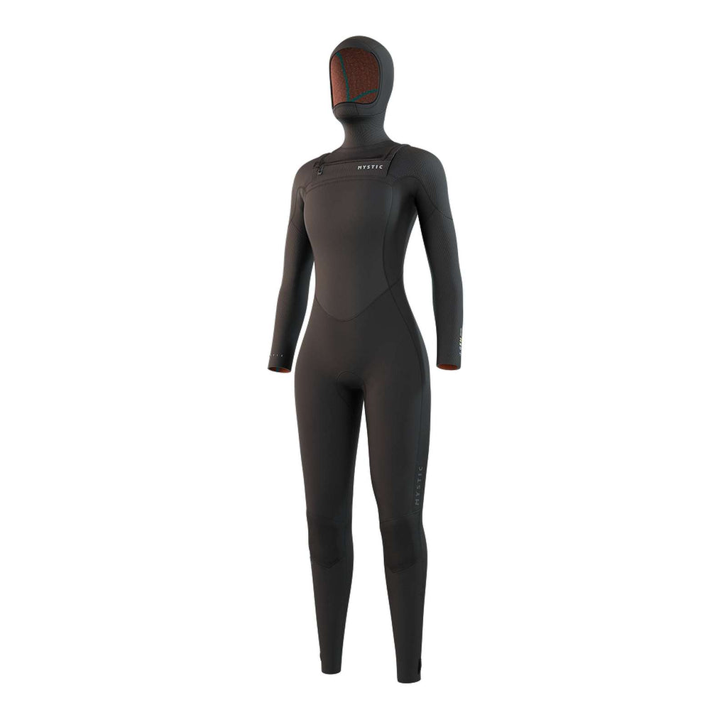 Full Wetsuit Gem Woman Hooded 6-4-3mm Front-Zip Black XL Mystic 35000_220015_900_XL