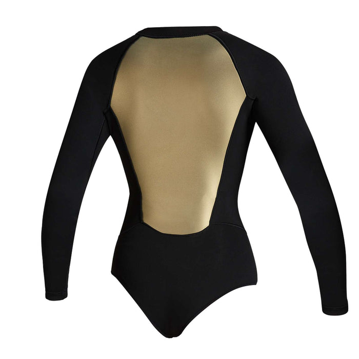 Muta shorty Sway Donna manica lunga 2-2mm cerniera frontale Nero-Oro L Mystic 35000_220091_967_L
