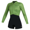 Short Wetsuit Lunar Woman Longarm 2-2mm Front-Zip Soft-Green L Mystic 35000_240112_618_L