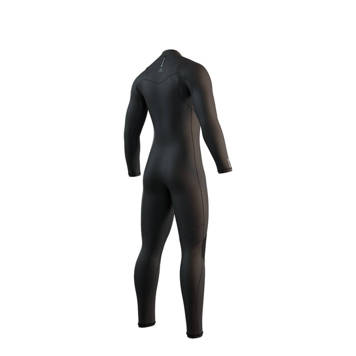 Volledig wetsuit van het merk Mystic voor heren, 3-2 mm, ritssluiting aan de voorkant, platte naden, zwart, lange mouwen, model 35000_250030_900_LS