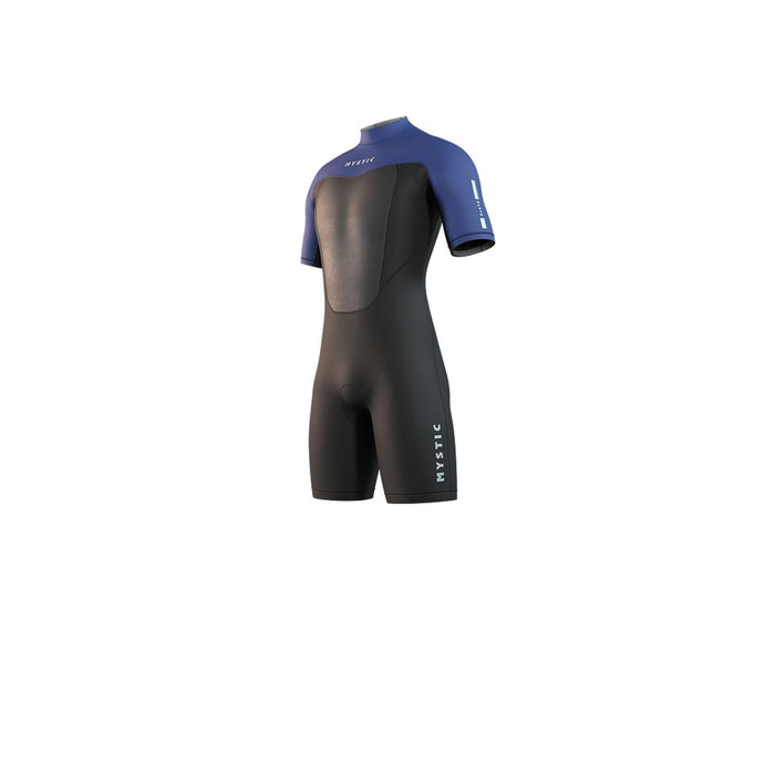 Muta corta Brand Uomo 3-2mm zip posteriore flatlock Nero-Blu L Mystic 35000_250035_945_L