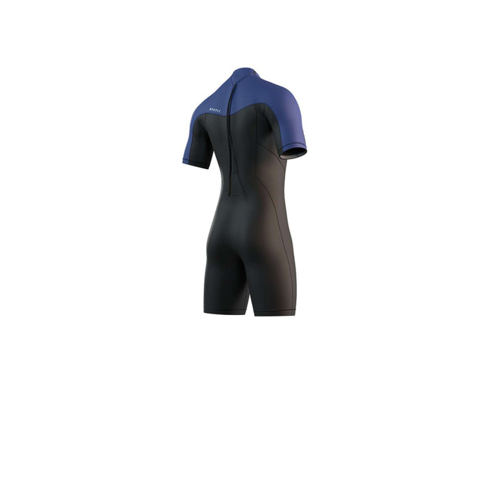 Muta corta Brand Uomo 3-2mm zip posteriore flatlock Nero-Blu L Mystic 35000_250035_945_L
