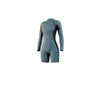 Traje de neopreno corto Haven Mujer manga larga 3/2mm doble cremallera frontal Verde azulado XS Mystic 35000_250044_695_XS