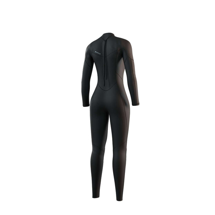 Volledig wetsuit van het merk Mystic voor dames, 3-2 mm, met ritssluiting op de rug, platgestikt, zwart, maat M (35000_250060_900_M).
