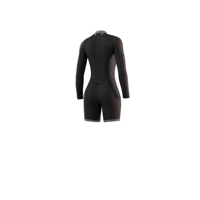 Short Wetsuit Brand Woman Longarm 3-2mm Back-Zip Flatlock Black M Mystic 35000_250063_900_M