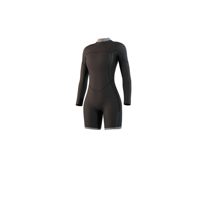 Short Wetsuit Brand Woman Longarm 3-2mm Back-Zip Flatlock Black S Mystic 35000_250063_900_S