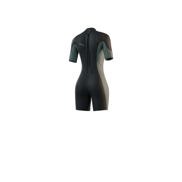 Shorty Neoprenanzug Brand Damen 3-2mm Rückenreißverschluss Flatlock Dunkeloliv L Mystic 35000_250064_643_L