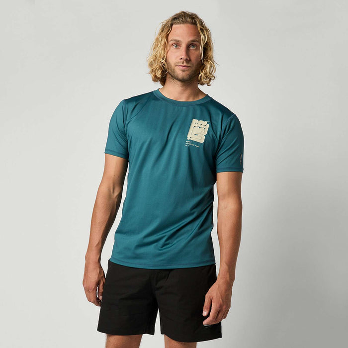 Rashvest Boarding Homme Manches courtes Bleu sarcelle L Mystic 35001_250761_695_L