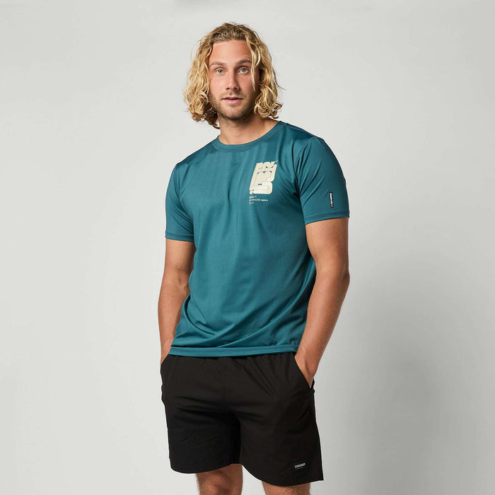 Rashguard Boarding Herren Kurzarm Petrol M Mystic 35001_250761_695_M