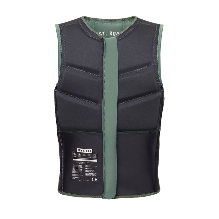 Chaleco de impacto de kitesurf Star Hombre con cremallera frontal Verde oliva oscuro XXS Mystic 35005_230231_643_XXS
