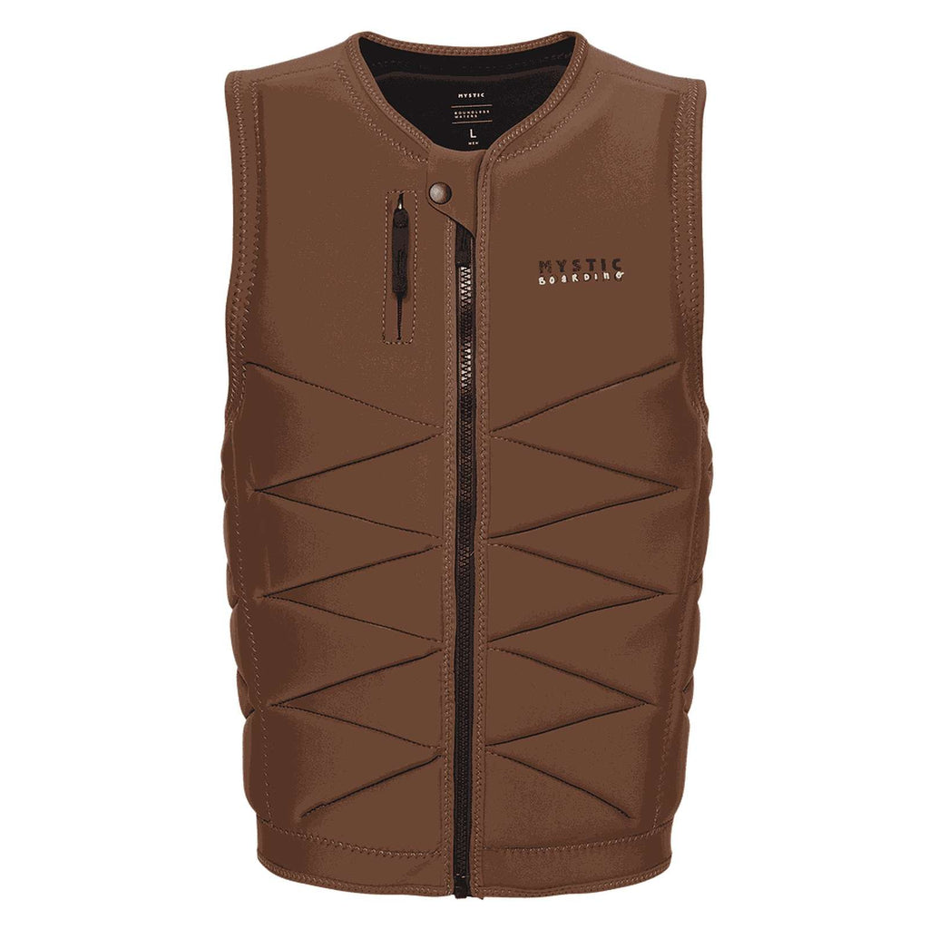 Wake Impact Vest Outlaw Man met ritssluiting aan de voorkant en gesp, bruin, maat M, Mystic 35005_240226_700_M