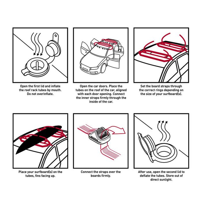 Opblaasbaar dakdragersysteem, enkelvoudig, zwart, Mystic 35009_240900_900_OS