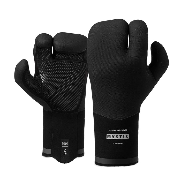 Kite Neoprene Gloves Supreme 4mm Lobster Precurved Black M Mystic 35015_250070_900_M
