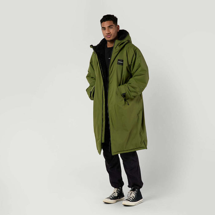 Waterdichte poncho met teddyvoering, Explore Moss, maat L-XL, Mystic 35018_240400_671_LXL