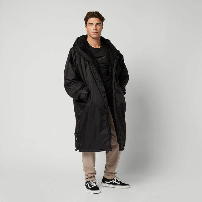 Waterdichte poncho met teddyvoering, Explore Black L-XL Mystic 35018_240400_900_LXL