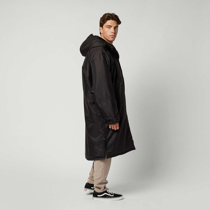 Waterdichte poncho met teddyvoering, Explore Black L-XL Mystic 35018_240400_900_LXL