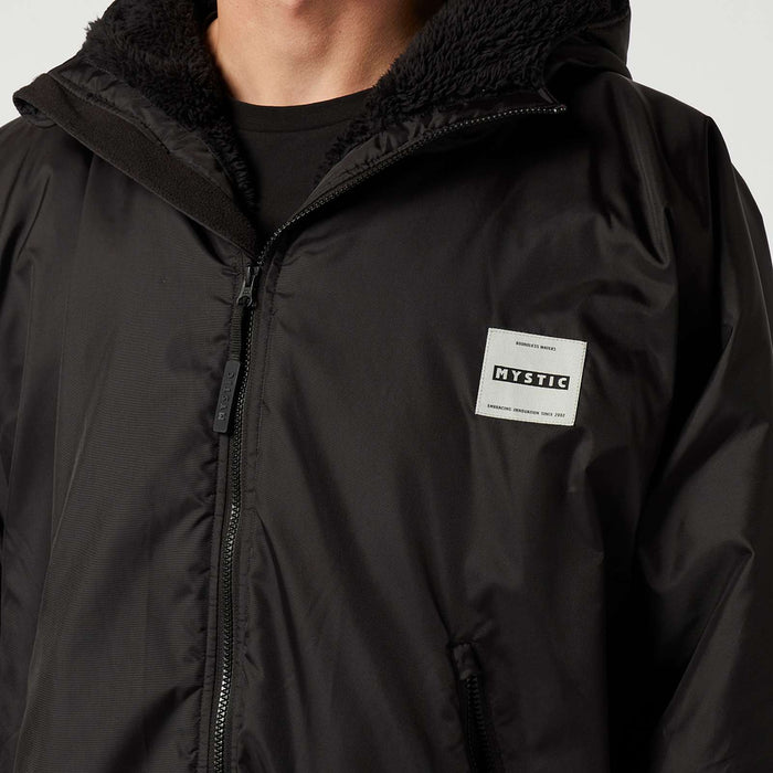 Waterdichte poncho met teddyvoering, Explore Black L-XL Mystic 35018_240400_900_LXL