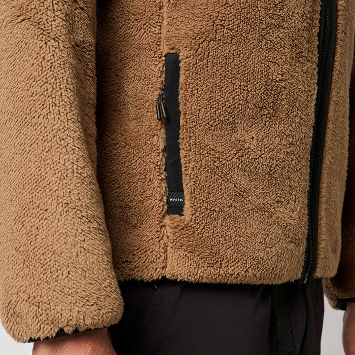 Teddy Zip Thru Sweat Jacket DTS Slate-Brown S Mystic 35104_230080_730_S