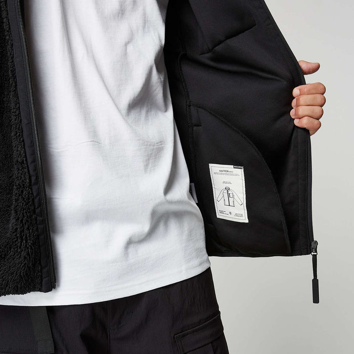 Teddy-Sweatjacke mit durchgehendem Reißverschluss DTS Schwarz M Mystic 35104_230080_900_M