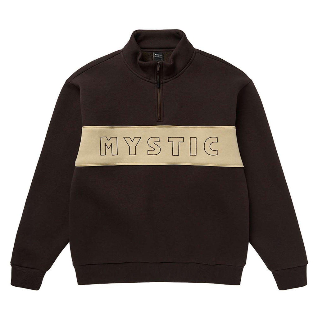 Slate Half Zip Sweat Dark-Brown XL Mystic 35104_260315_736_XL