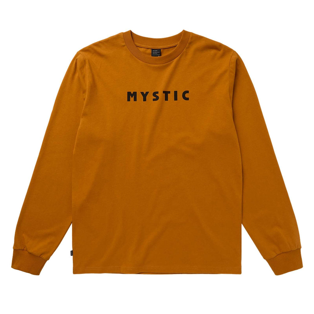 Brand Long Sleeve Tee Golden-Brown L Mystic 35105_260310_704_L