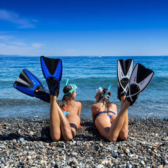 Aletas de snorkel X-One azules S-M-EU 35-38-UK 2,5-5-USA 3,5-6 Mares 410337SABLSM