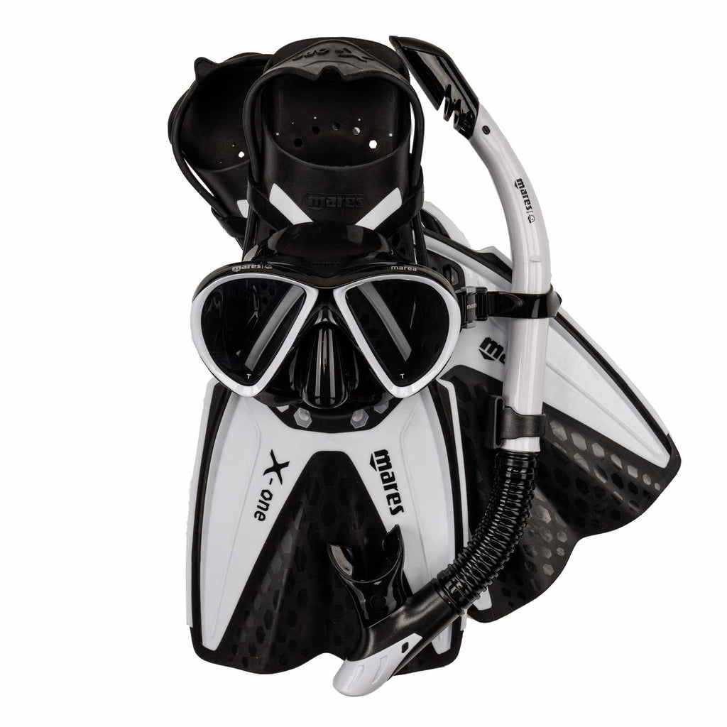 Schnorchel-Set X-One Marea Weiß-Schwarz M-L Mares 410794TBWHKML
