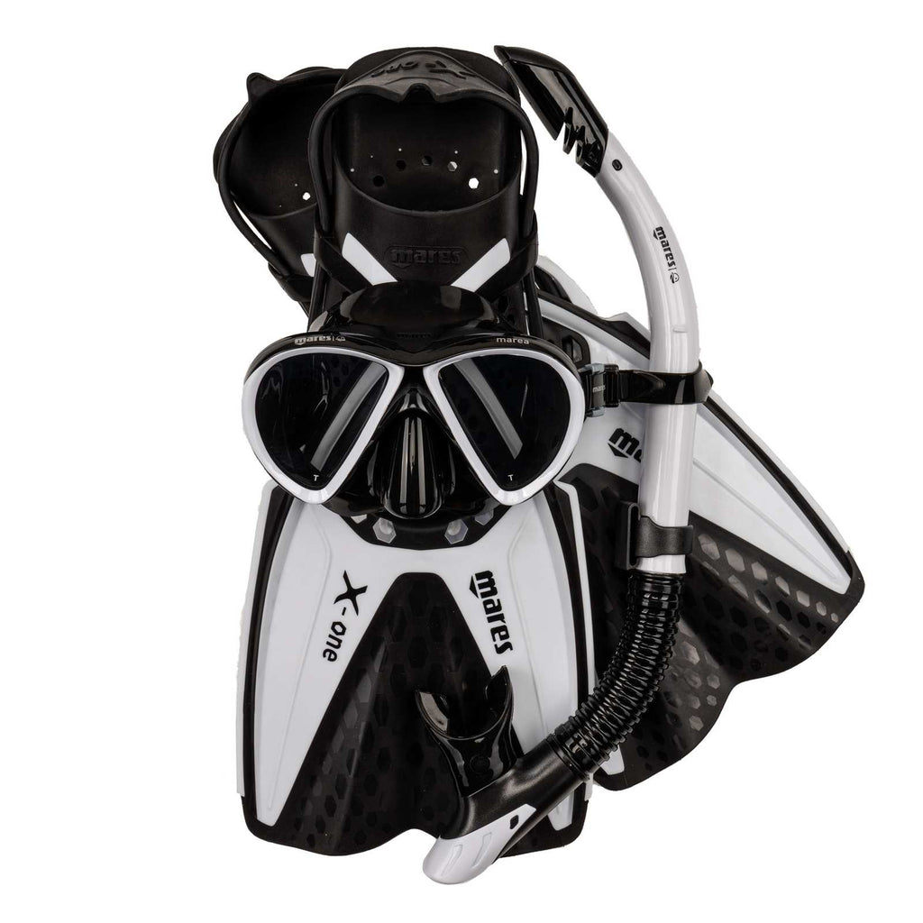 Schnorchel-Set X-One Marea Weiß-Schwarz S-M Mares 410794TBWHKSM