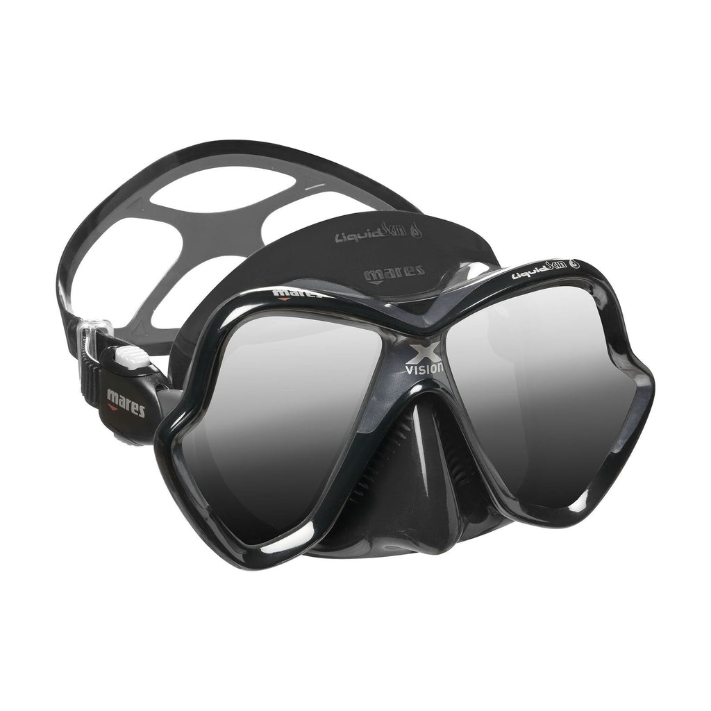Tauchmaske X-Vision Ultra Liquidskin Silber-verspiegelte Gläser Grau-Schwarz Mares 411052SIGRKGRK