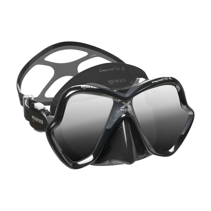 Tauchmaske X-Vision Ultra Liquidskin Silber-verspiegelte Gläser Grau-Schwarz Mares 411052SIGRKGRK