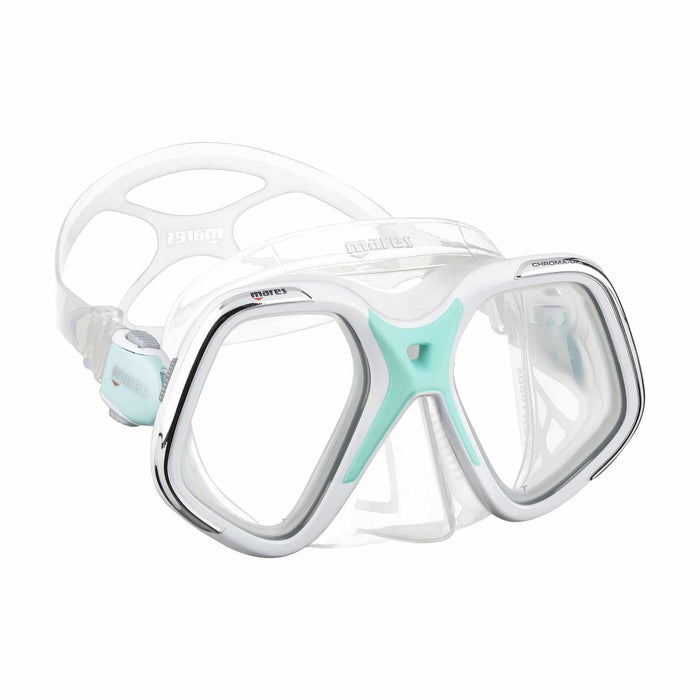 Maschera Chroma Up Bianco-Turchese Mares 411066EBWHACL