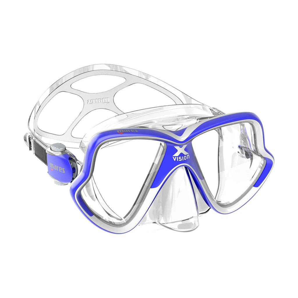 Máscara de buceo X-Vision Mid 2.0 Azul-Blanco Mares 411067BXBLWCL