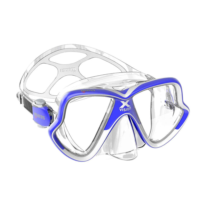 Máscara de buceo X-Vision Mid 2.0 Azul-Blanco Mares 411067BXBLWCL