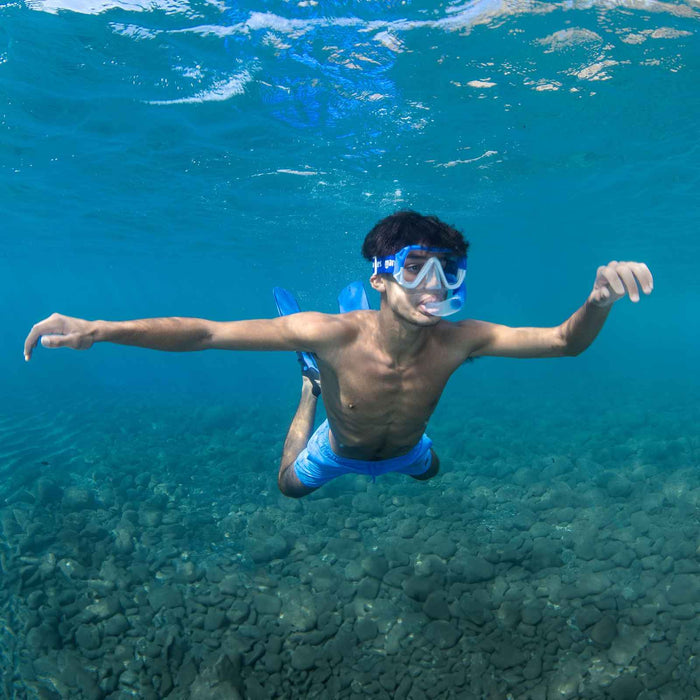 Masque de snorkeling Keewee Bleu-Blanc Mares 411075SCBLWCL