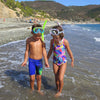 Schnorchelmaske Keewee Kinder Gelb-Aqua 8-14 Jahre Mares 411076SCYLACL