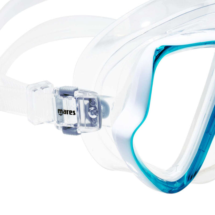 Snorkeling Mask Wahoo Aqua-White Mares 411238SCAQWCL