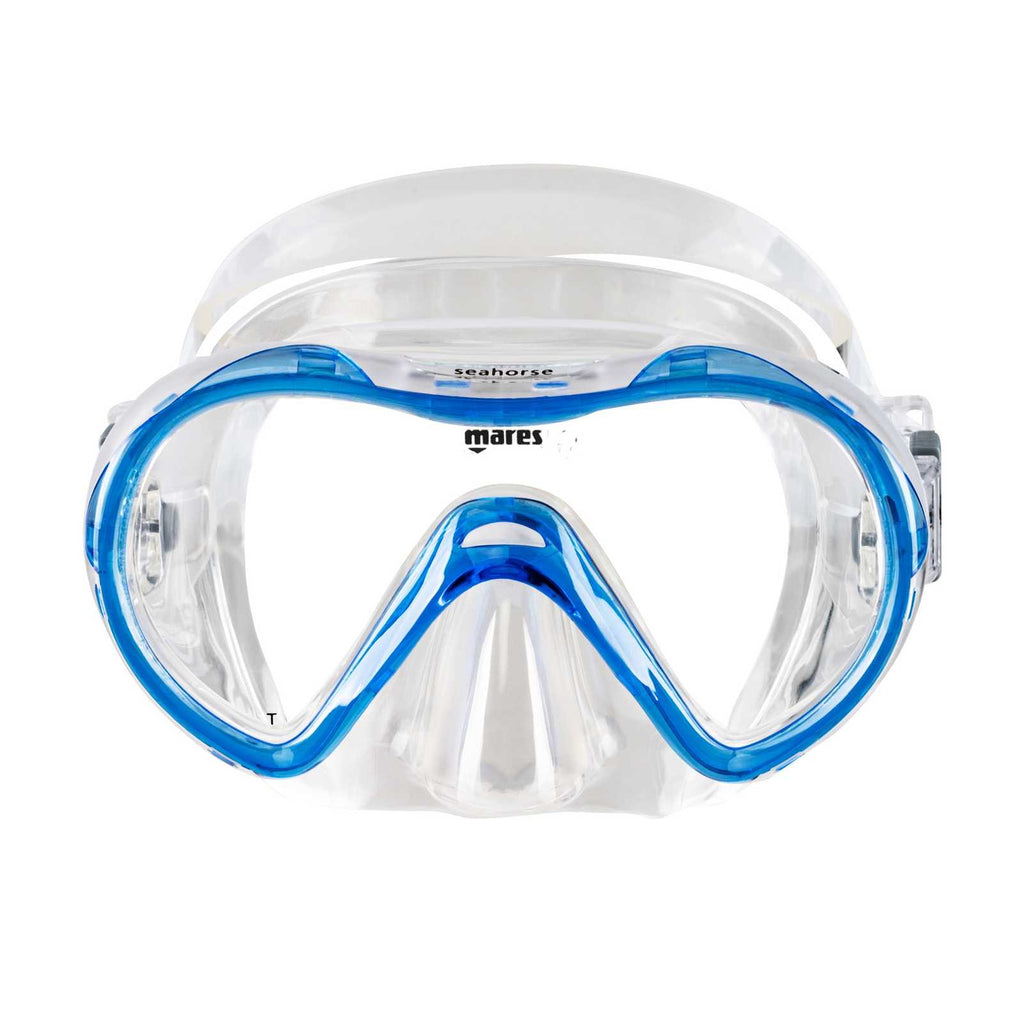 Maschera da snorkeling Seahorse Bambini Reflex-Blu-Trasparente 8-14 anni Mares 411241GURBLCL