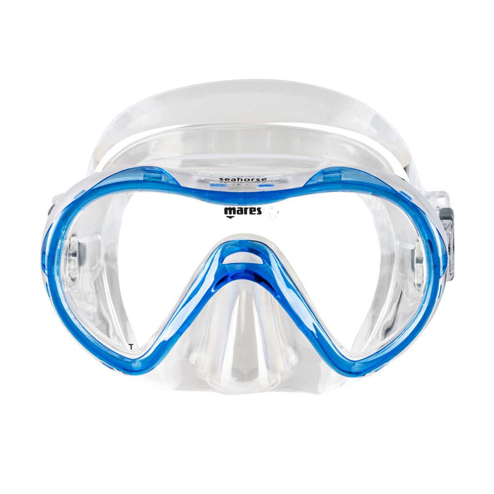 Maschera da snorkeling Seahorse Bambini Reflex-Blu-Trasparente 8-14 anni Mares 411241GURBLCL